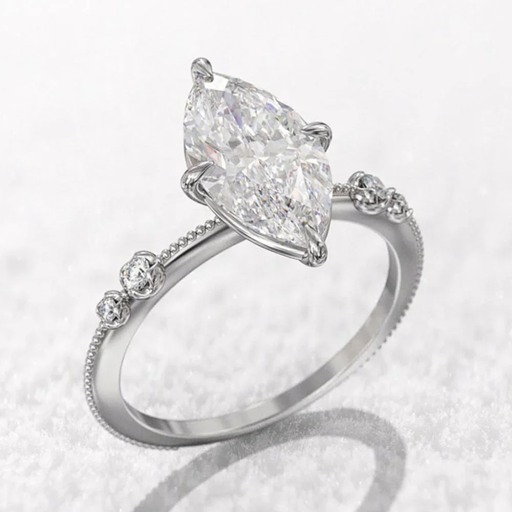 Exclusive 3a Marquise Cut Cubic Zirconia Ring For Women Fb16fa1061
